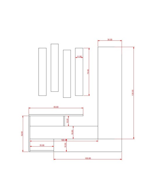 Mobile Ingresso con Specchio Ramda Colore Bianco Prezzo