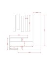 Mobile ingresso con specchio Ramda colore bianco