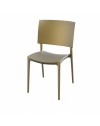Sedia in polipropilene design geometrico Sharp colore oro