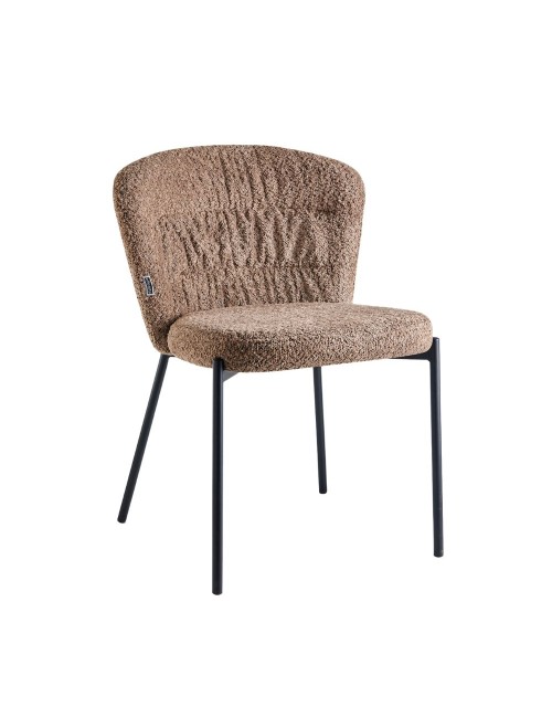 Set 4 Sedie Cami in tessuto teddy tortora: un connubio di design e comfort