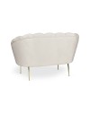 Divano a conchiglia due posti Orel tessuto sabbia 135x76.5x75h