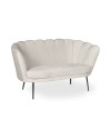 Divano a conchiglia due posti Orel tessuto sabbia 135x76.5x75h