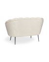 Divano a conchiglia due posti Orel tessuto sabbia 135x76.5x75h