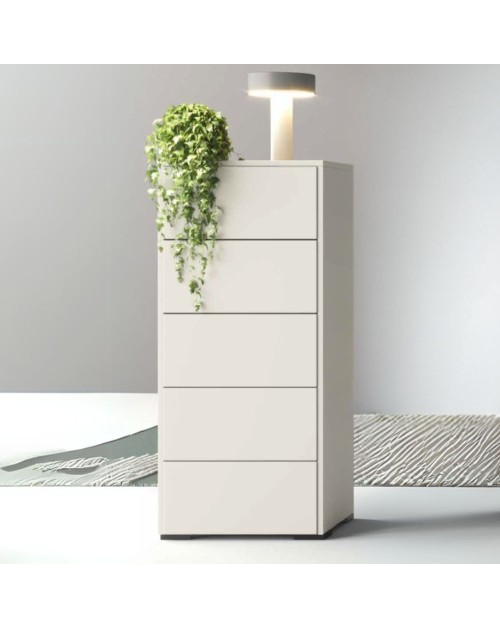 Settimino 5 cassetti bianco nuvola opaco Vip 51x42x104H