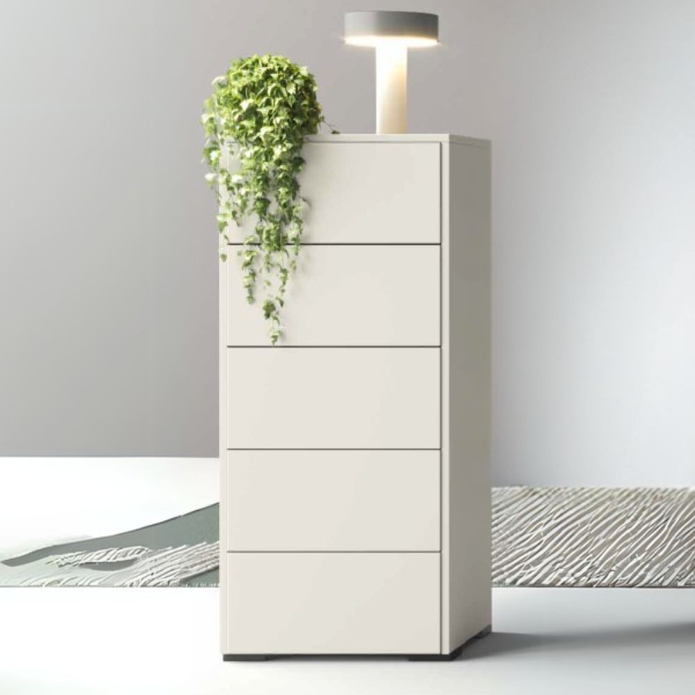 Settimino 5 cassetti bianco nuvola opaco Vip 51x42x104H