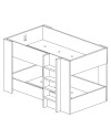 Letto a castello 2087 rovere grigio e lime 196.5x108x5x145.6H