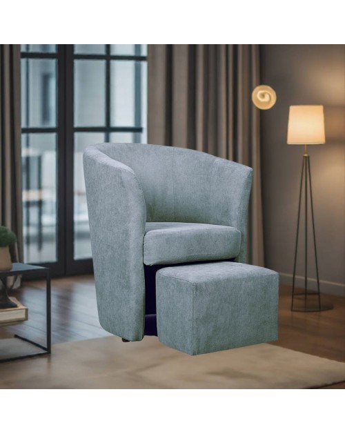 Poltrona tessuto Djerba colore grigio chiaro