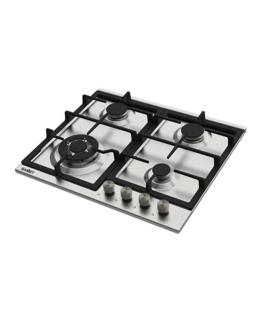 Piano Cottura gas 4 fuochi 60 cm acciaio inox Samet Sansone60 prezzo