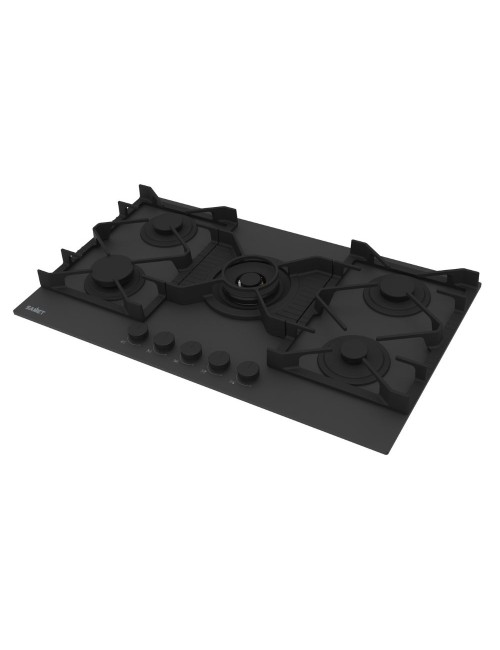 Piano cottura gas 5 fuochi 90 cm vetro temperato Samet Zacinto90