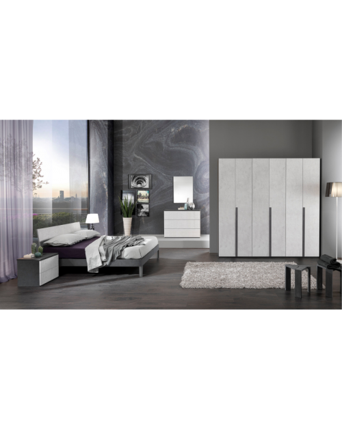 Camera da letto Manitoba colore grigio cemento