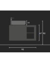 Mobile bagno sospeso colore pino bianco Basic92 92x47x47H