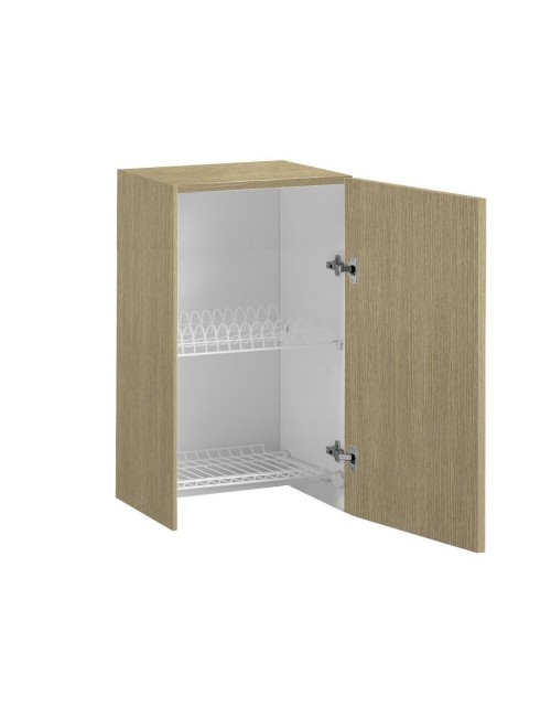 Pensile Scolapiatti con Anta 60x33x96H Colore Rovere Promenade