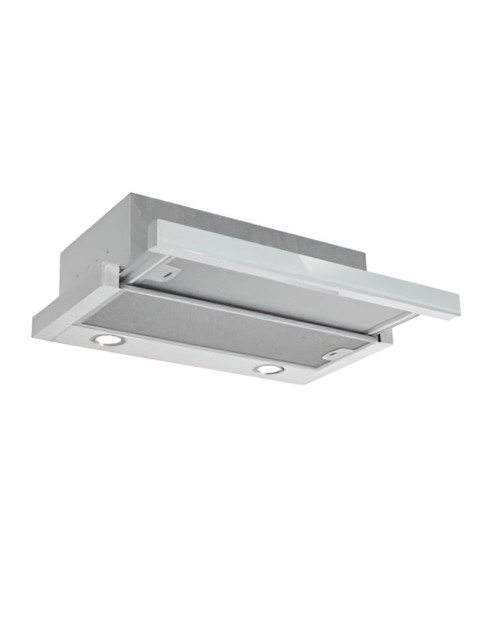 Cappa sottopensile Tecnowind Slim90 colore grigio con frontalino inox  estraibile classe D