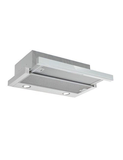 Cappa sottopensile Tecnowind Slim90 colore grigio con frontalino inox  estraibile classe D