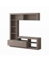 Parete attrezzata tortora Leo 171x42x171