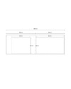 Top cucina forato colore effetto travertino foro lavello sinistro 180x60x3.8H