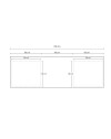 Top cucina forato reversibile colore bianco 180x60x4H