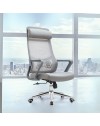 Poltrona ufficio Pasco colore grigio schienale alto traforato