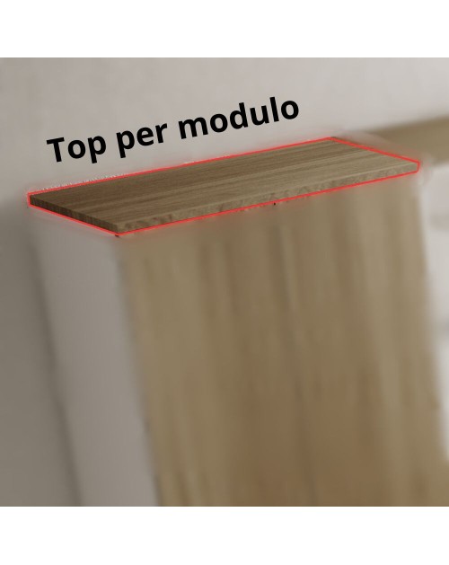 TOP 90X45  PER MODULO UFFICIO IBISCO COLORE  NOCE NATURALE