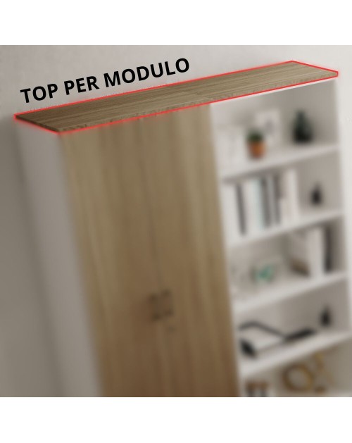TOP 180X45  PER MODULO UFFICIO  IBISCO COLORE  NOCE NATURALE
