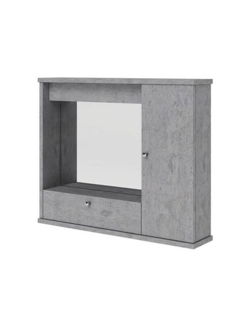PENSILE  SPECCHIO  1 ANTA CON RIBALTA  H61 X L. 73 X P.14 CM / 2 PLAF CEMENTO