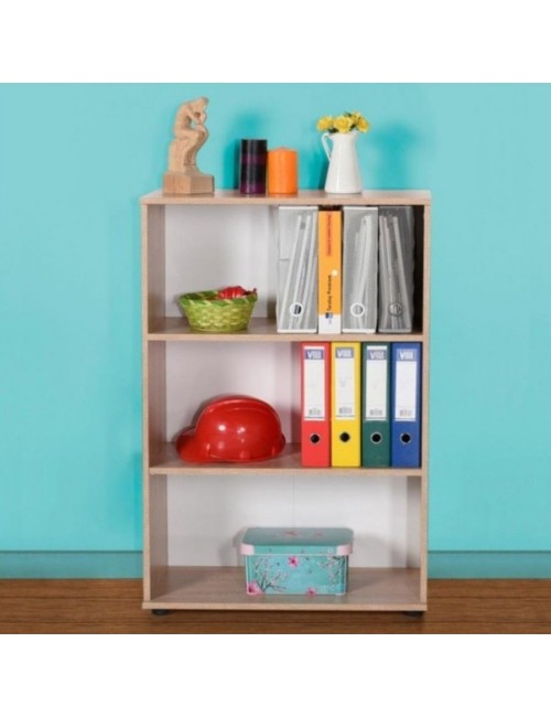 Libreria bassa con tre ripiani rkt330 colore rovere