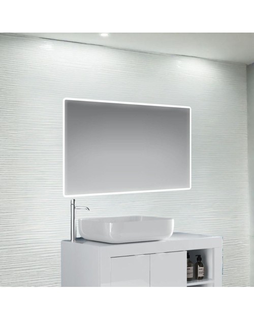 Specchio con cornice LED Victoria 120x70 cm.