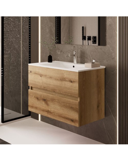 Mobile bagno sospeso Sevilla rovere quercia 100x44.6x52H: eleganza e praticità per un bagno moderno