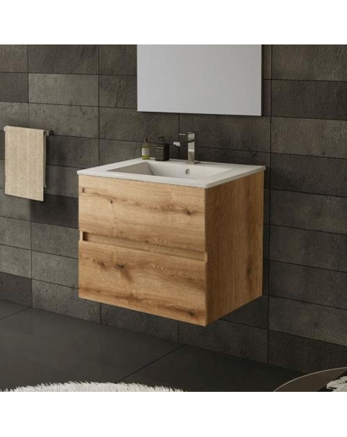 Mobile bagno sospeso Sevilla rovere quercia 60x44.6x52H: eleganza e praticità per un bagno moderno
