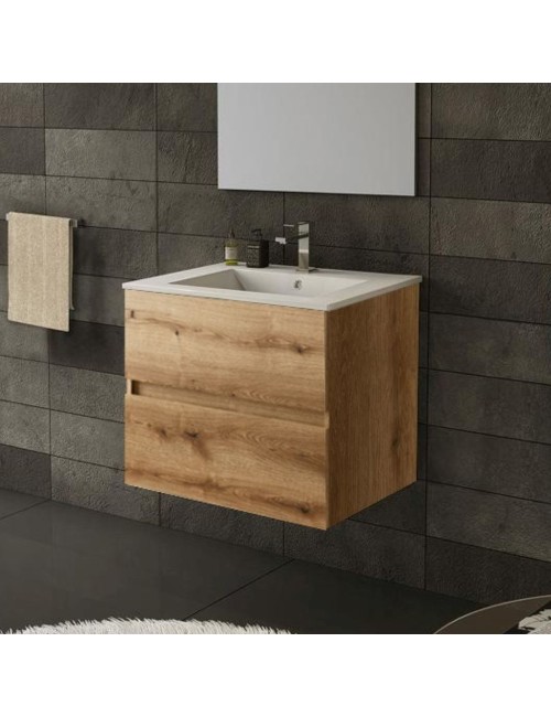 Mobile bagno sospeso Sevilla rovere quercia 60x44.6x52H: eleganza e praticità per un bagno moderno