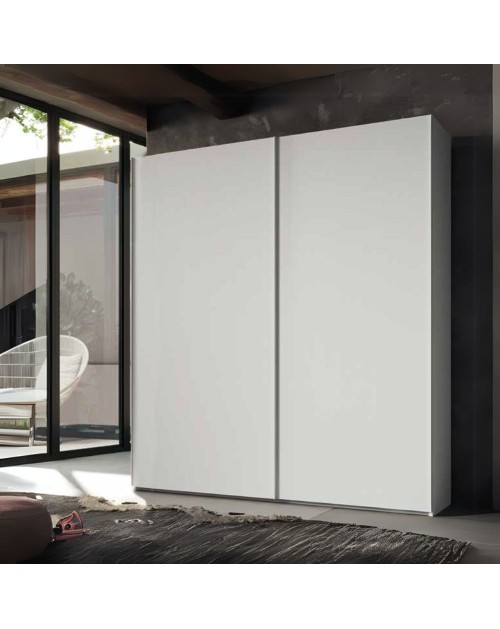 Armadio 2 ante scorrevoli colore bianco nuvola Manlio 185x67x252H