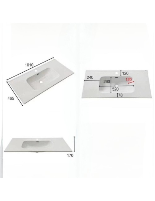 Mobile bagno sospeso Modular colore bianco opaco con cassetti 100x45x50H