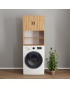 Mobile copri lavatrice Marsiglia con Ante e ripiani colore rovere 64x20x180H