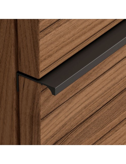 Mobile bagno sospeso noce effetto cannettato Senda con 2 cassettoni 100x45.5x48H