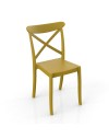Sedia in polipropilene stile classico Ischia colore giallo senape