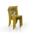 Sedia in polipropilene stile classico Ischia colore giallo senape