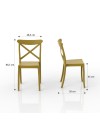 Sedia in polipropilene stile classico Ischia colore giallo senape