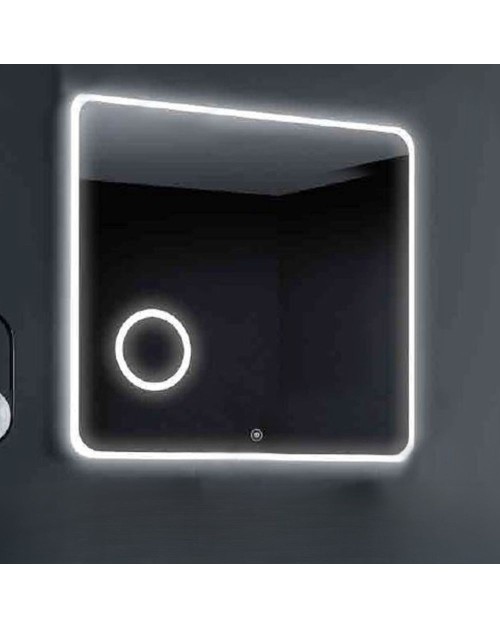 Specchio bagno illuminazione LED anti appannamento Hanoi 80x80: innovazione e stile per un bagno di design