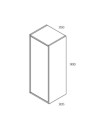 Colonna pensile bagno colore bianco Push 35x30.5x90H