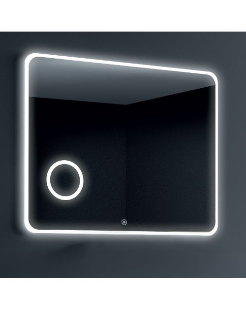 Specchio bagno illuminazione LED anti appannamento Hanoi 100x80: innovazione e stile per un bagno di design