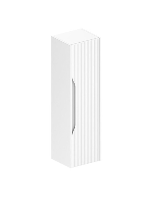 Colonna bagno sospesa Soho colore bianco opaco effetto cannettato 35x30x120H