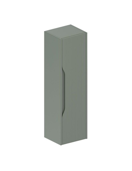 Colonna bagno sospesa Soho colore verde opaco effetto cannettato 35x30x120H