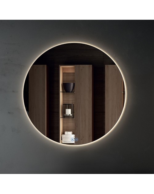 Specchio rotondo per bagno retroilluminato anti appannamento Renhu70: eleganza senza tempo e tecnologia avanzata