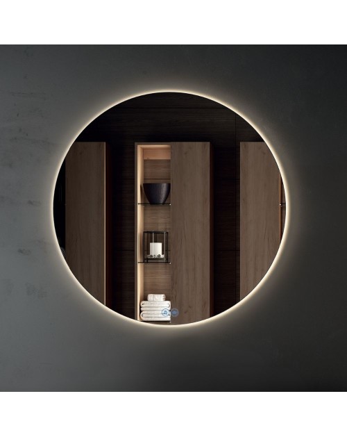 Specchio rotondo per bagno retroilluminato anti appannamento Renhu80: eleganza senza tempo e tecnologia avanzata