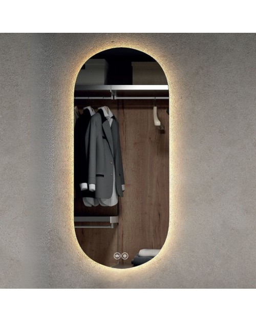 Specchio bagno retroilluminato anti appannamento Dili 50x90: eleganza e innovazione per il tuo bagno