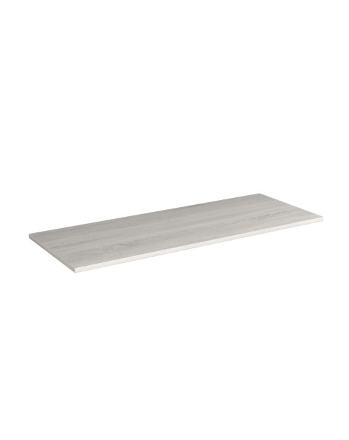 Piano lavabo rettangolare truciolare idrorepellente colore rovere grigio ghiaccio 80x45x1.9H