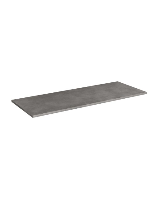 Piano lavabo rettangolare truciolare idrorepellente colore cemento 120x46x1.9H