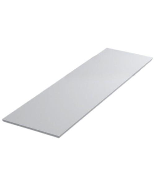 Piano lavabo rettangolare truciolare idrorepellente colore bianco lucido 120x46x1.9H