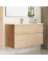 Mobile bagno sospeso rovere Londres 2 cassetti 100x45x59H