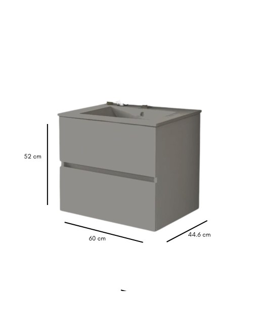 Mobile bagno sospeso Sevilla rovere quercia 60x44.6x52H: eleganza e praticità per un bagno moderno